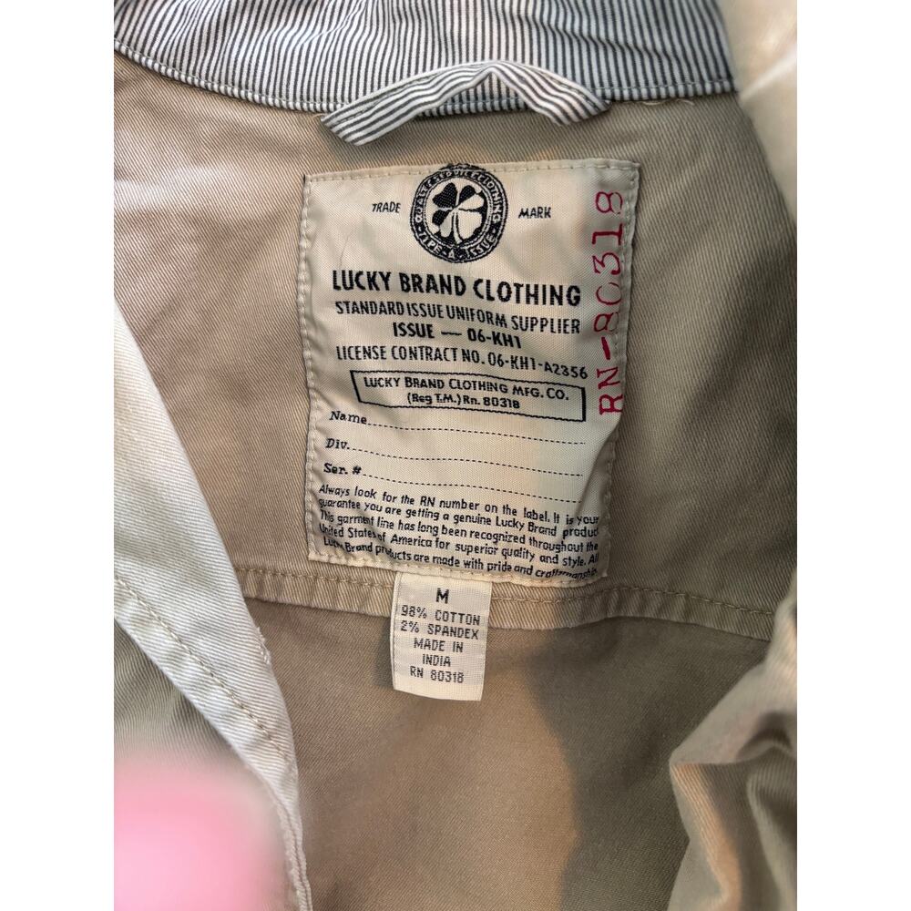 Lucky Brand Utility Khaki Jacket Medium - Picture 5 of 7